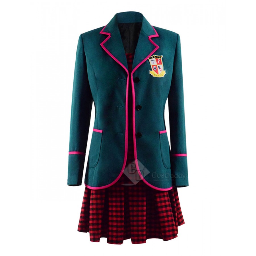 The Umbrella Academy Cosplay Outfit Girls School Uniform Red TV